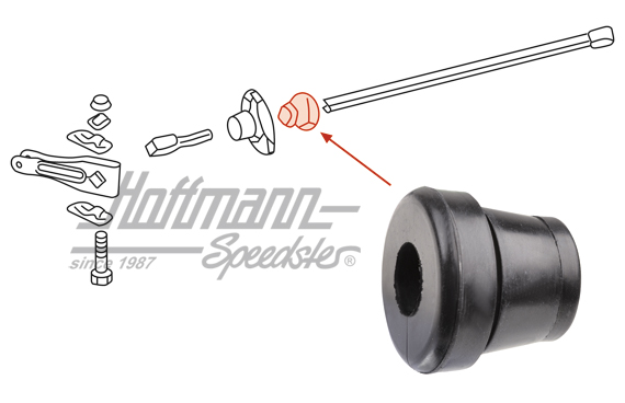 Cuscinetto in gomma, stabilizzatore, anteriore 13 / 14 mm | 901 343 792 01 | 521-4020-12