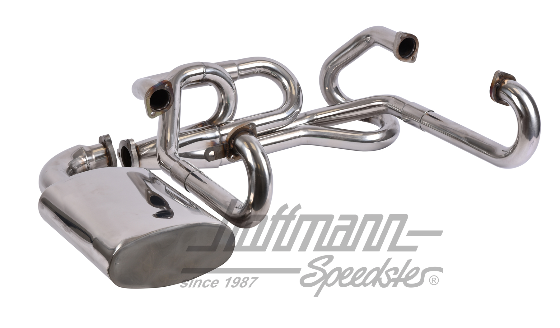 Scarico sportico, laterale, acciaio inossidabile, 42 mm                                             