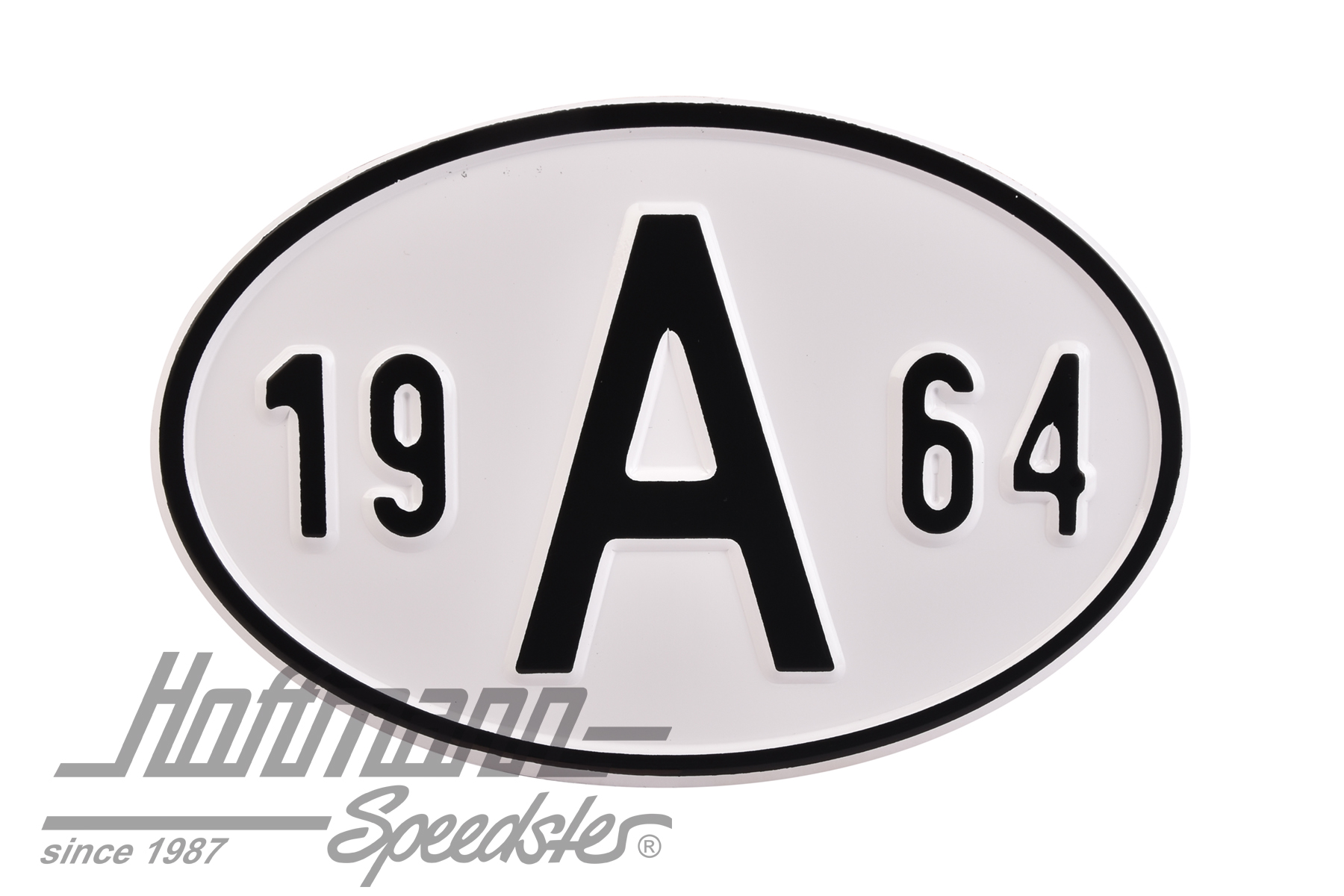 Targa sigla internazionale "A" (Austria), "1964", alluminio |  | 020-2398-64