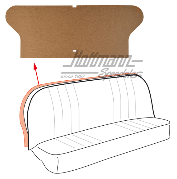 Copertura, panca posteriore 64-71 | 111 885 355 | 055-5055-30