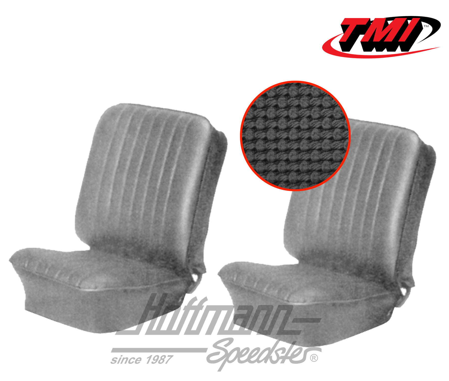 Coprisedile, Karmann Ghia, anteriore, 66-67, nero | 43-1503-01 | 066-0069-40