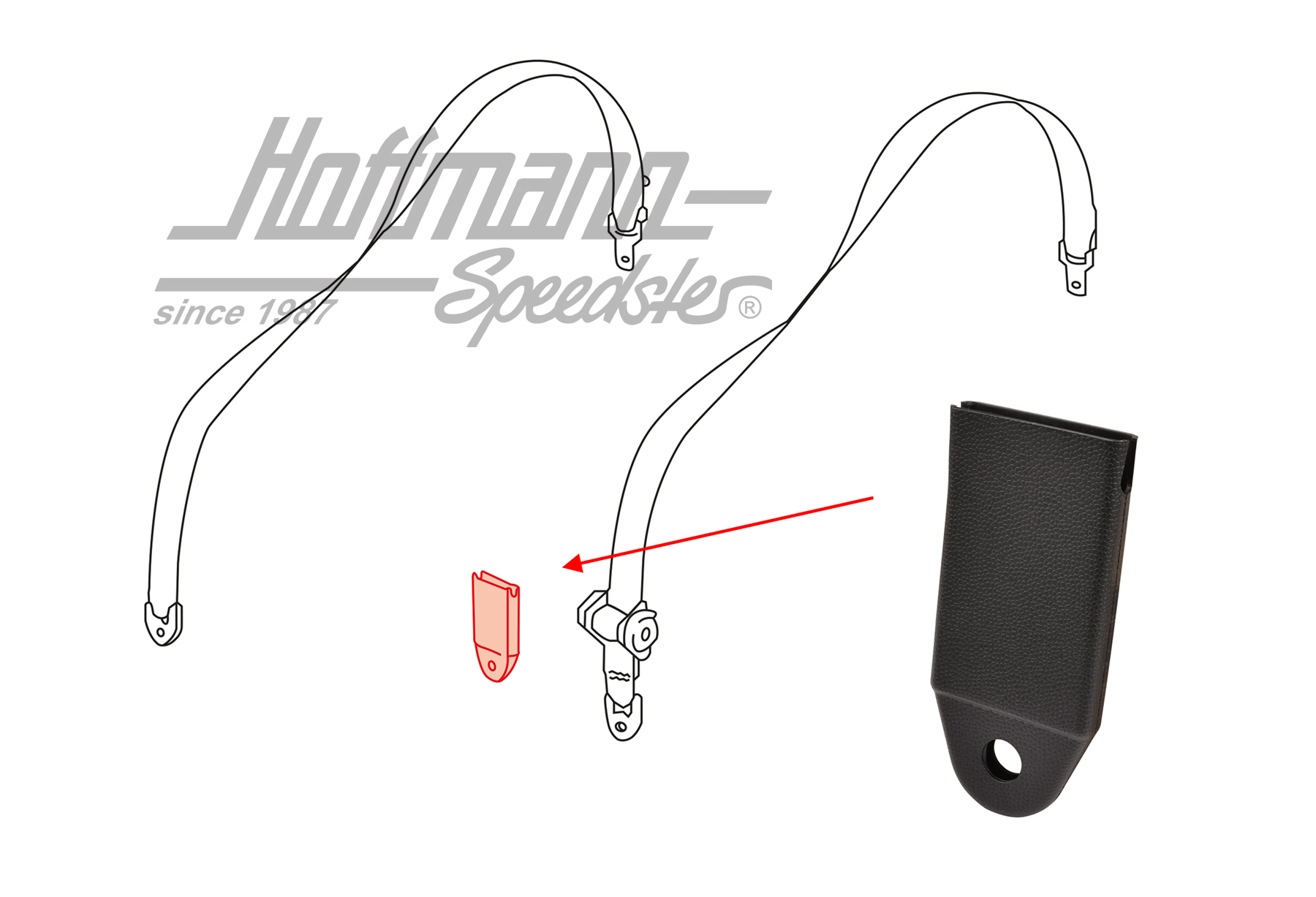 Copertura, cintura di sicurezza, posteriore, 76-98 | 477 857 750 B | 512-0510-06