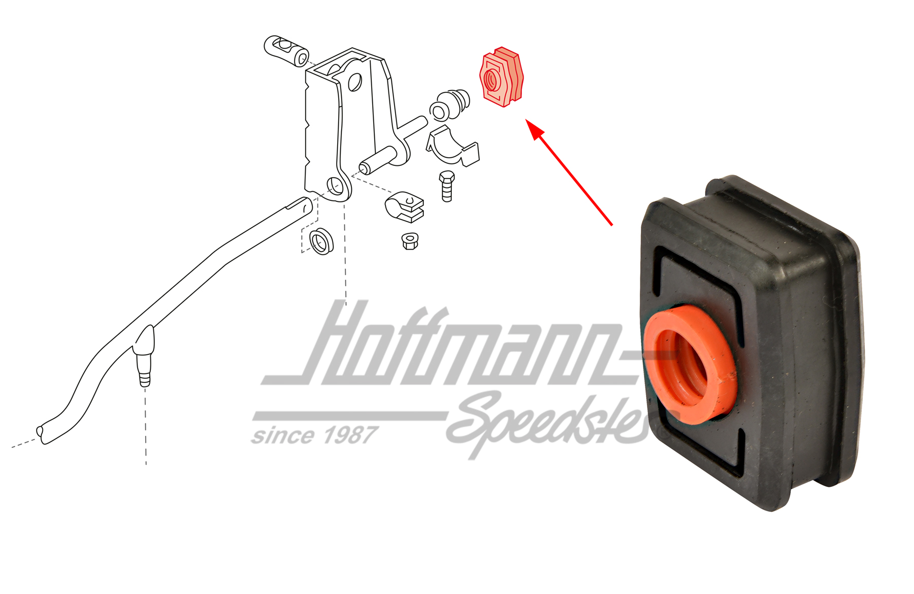 Anello del cuscinetto, staffa del cambio, 96-03 | 701 711 259 B | 407-2010-43