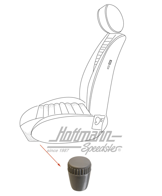 Pulsante, regolazione del sedile, grigio (nuovo)                                                    