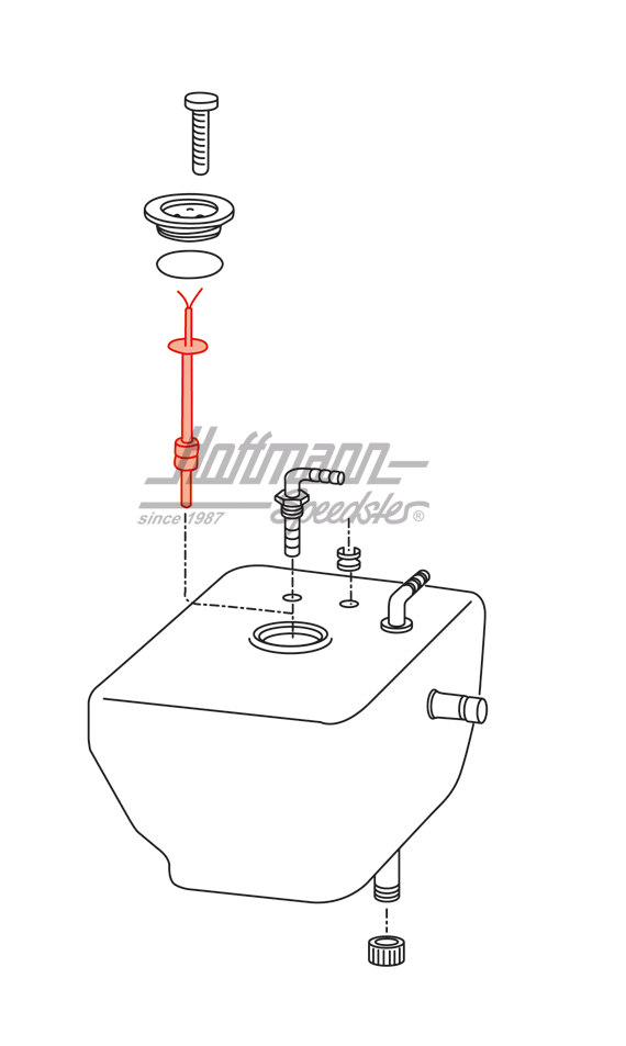 Trasmettitore di livello di combustibile
, serbatoio acqua fresca,  88-92                          