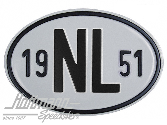 Targa sigla internazionale "NL" (Paesi Bassi), "1951", alluminio |  | 020-2391-51