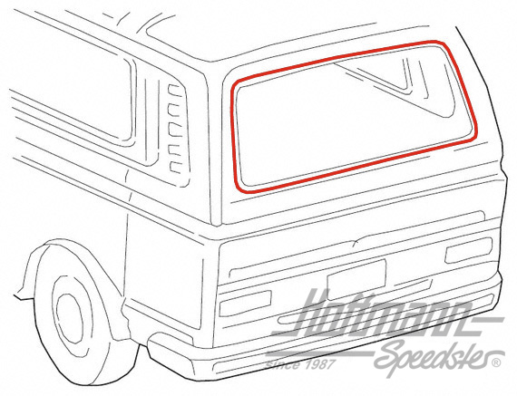Guarnizione lunotto, Furgone T3, con scanalatura | 255 845 521 | 350-5706