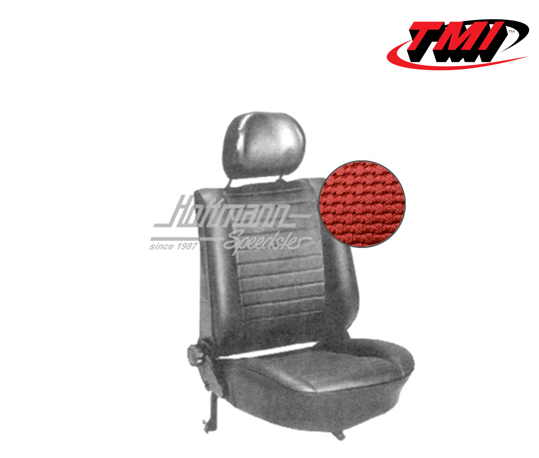 Coprisedili, Berlina, 8.76-, tessuto di cestino, rosso | 43-1129-07 | 055-5410