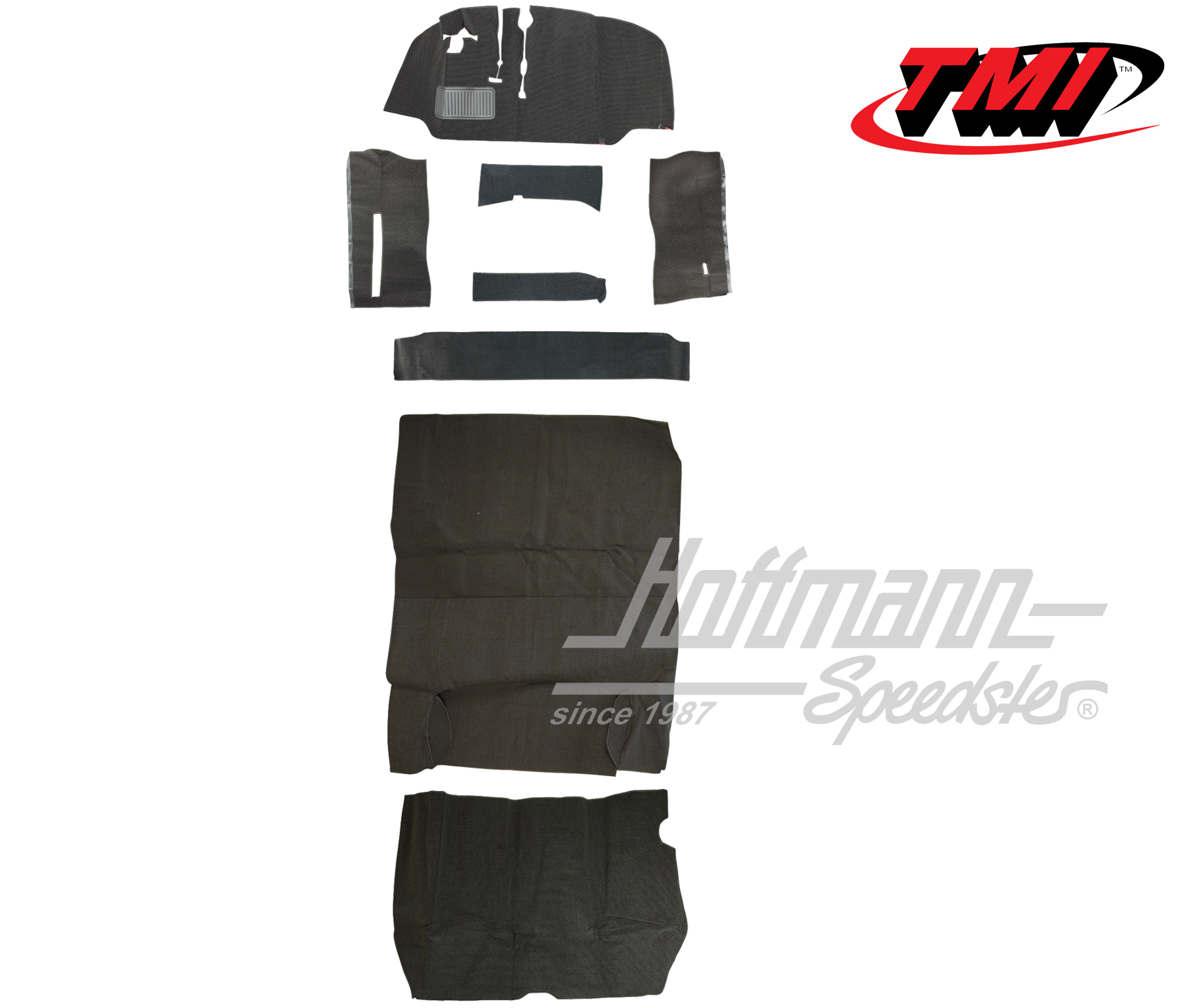 Set tappeti, Furgone T1, 8.67-7.72, nero | 34-F2110-301 | 098-0014