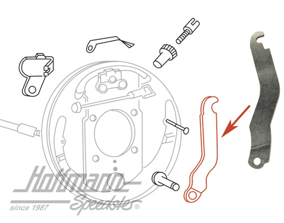 Leva, cavo freno a mano, T1/T2, 55-71,  sinistra | 211 609 613 B | 089-2675-11