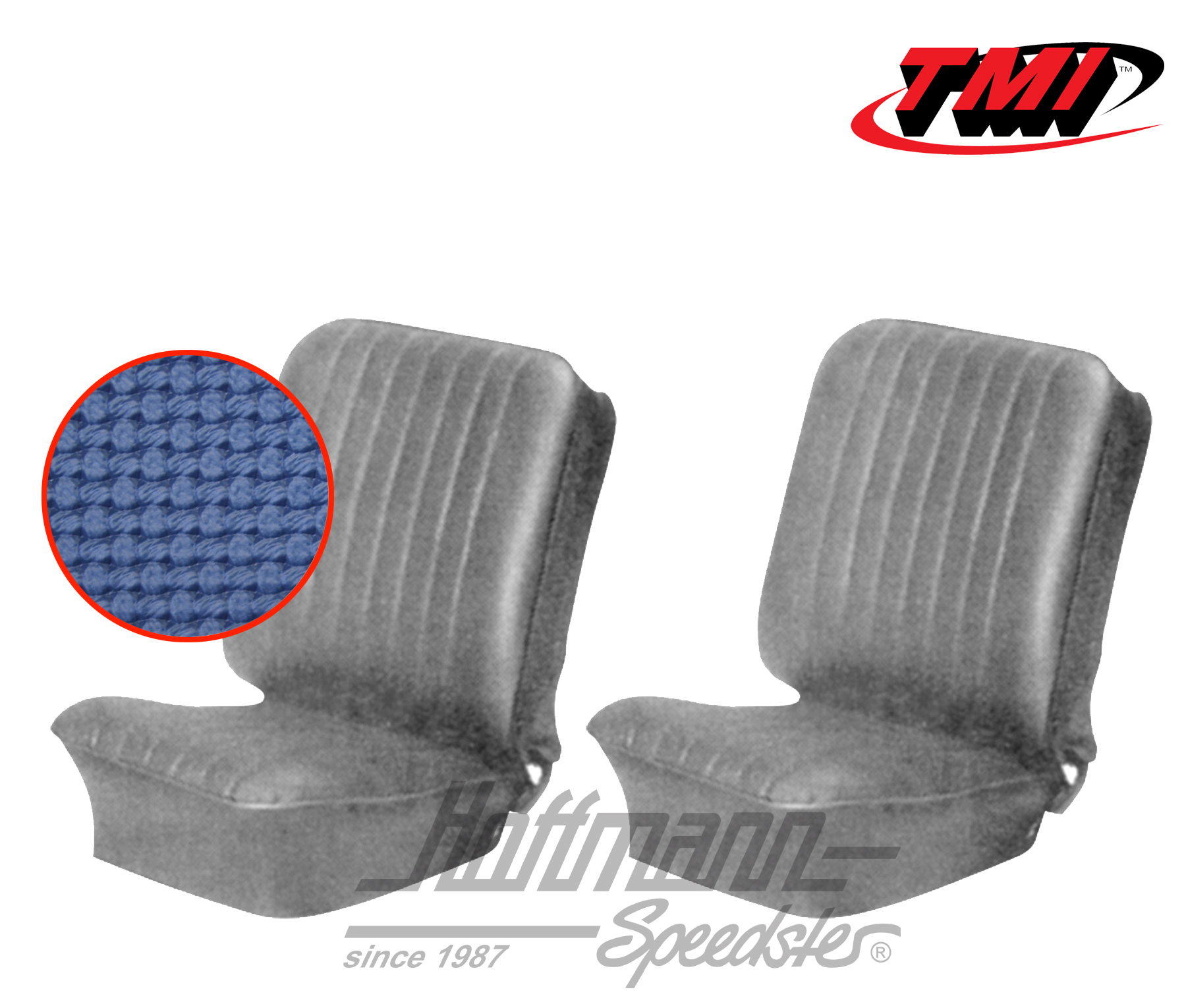 Coprisedile, Karmann Ghia, anteriore, 55-60, blu | 43-1501-08 | 066-0065-20