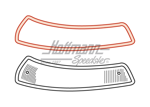 Guarnizione, lampeggiatore,  911, 69-73, sinistra                                                   