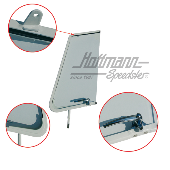 Deflettore, completo, trasparente, Furgone T1, 55-67, destra | 211 837 606 A | 089-0008-02