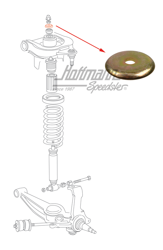 Rondella, cuscinetto gomma ammortizzatore | 251 413 431 | 330-3560-24