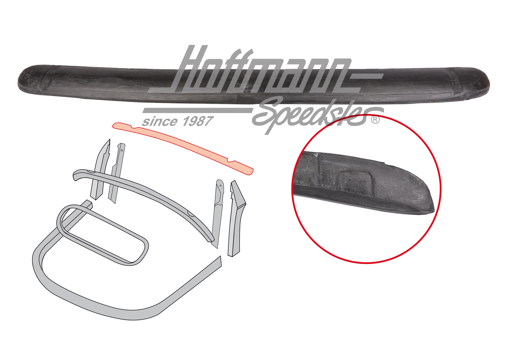 Centina parabrezza (plastica), 8.64-7.67 | 151 871 189 EK | 020-4600-08