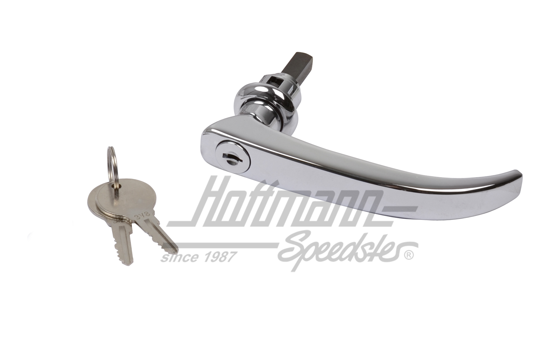 Maniglia porta ribaltabile, esterna, cromata, 58-67, corta                                          