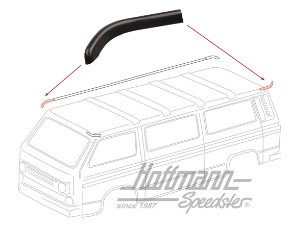 Pezzo finale, modanatura grondaia, destra / sinistra | 251 853 710 | 370-7130-02