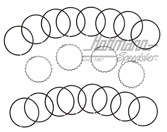 Anelli del pistone 87 mm per 4 pistoni | 311 198 175 A | 010-0526-01