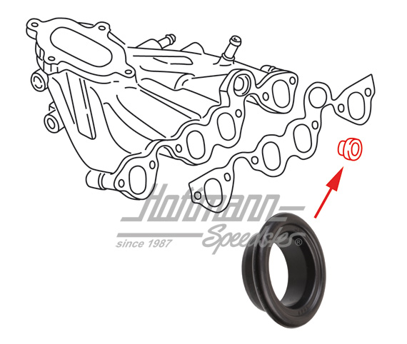 Guarnizione, condotto dell'acqua, collettore di aspiraione | 035 121 171 C | 110-1650