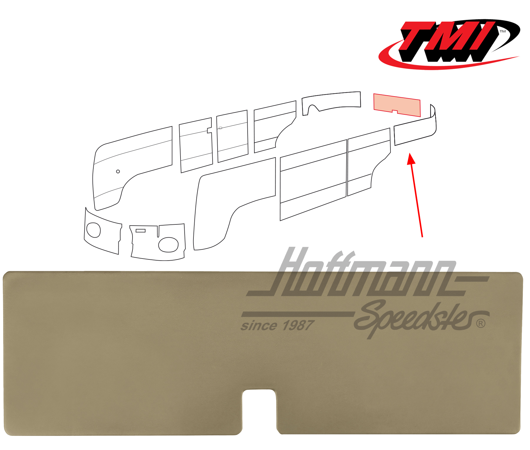 Pannello portellone posteriore, 55-63, beige | 10-2108-14 | 098-0539-05