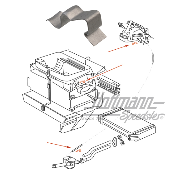 Clip, cavo valvola riscaldamento, Golf / Furgone | 823 819 679 | 180-5914