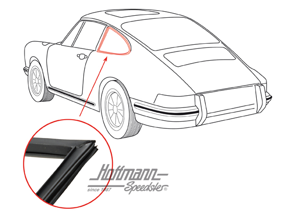 Guarnizione, deflettore (cristallo), 65-77 | 901 543 191 20 | 515-0980-20
