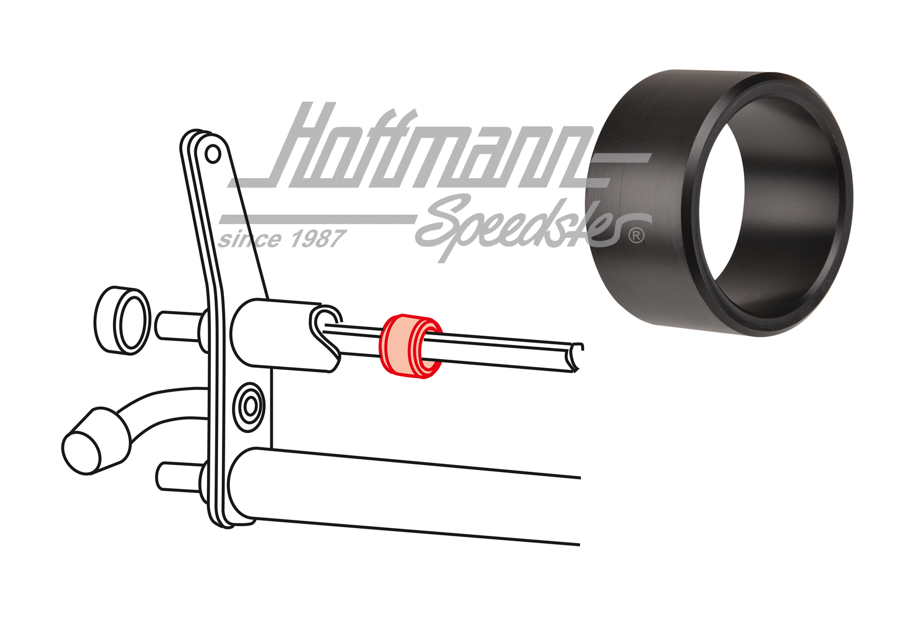 Boccola, avantreno, leva supporto, plastica | 131 401 311 | 020-2511-03