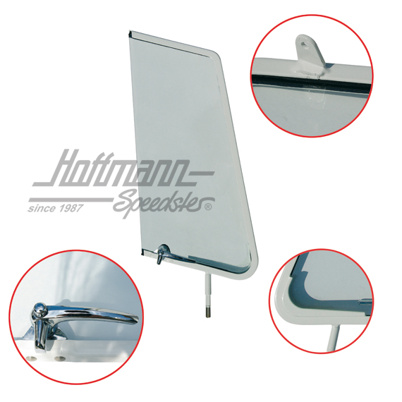 Deflettore, completo, trasparente, Furgone T1, 55-67, sinistra | 211 837 605 A | 089-0008-01