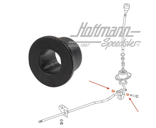 Boccola, leva del cambio avanti, Furgone T3/Golf | 171 711 166 | 170-2010-08