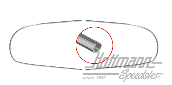 Telaio decorativo di alluminio, lunotto, Cabriolet, 8.57-7.62 | 151 853 355 A | 020-5648