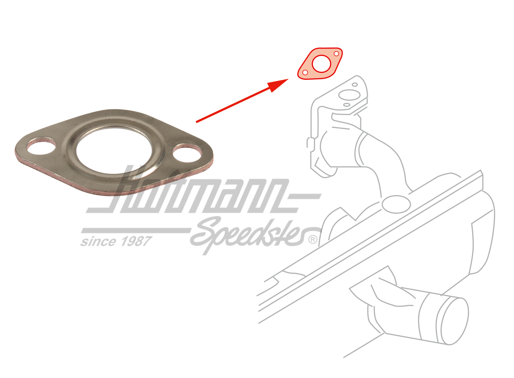 Guarnizione tra scarico e collettore di aspirazione | 113 251 263 | 020-3414-04