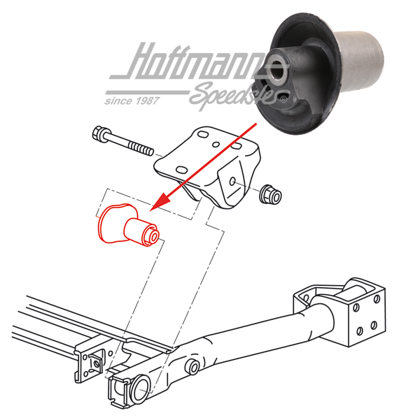 Cuscinetto in gomma, asse posteriore, Golf 2 | 191 501 541 | 204-9030