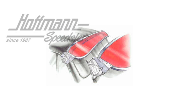 Parasole esterno,  Furgone T1, 10.52-7.67, rosso                                                    