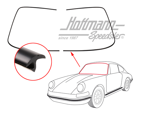 Telaio decorativo di alluminio, parabrezza, nero                                                    