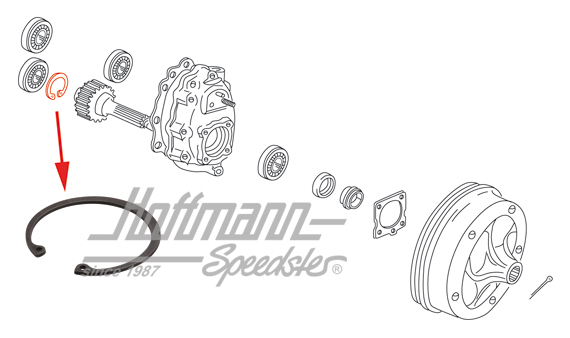 Anello di sicurezza, cuscinetto ruota posteriore,  63-92 | N  012 295 1 | 089-3082-10