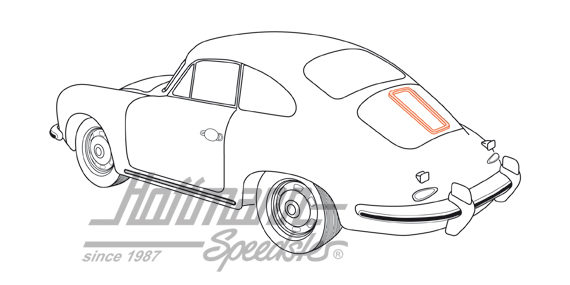 Guarnizione, griglia di ammissione  aria motore, portellone posteriore | 644 559 491 00 | 510-6540