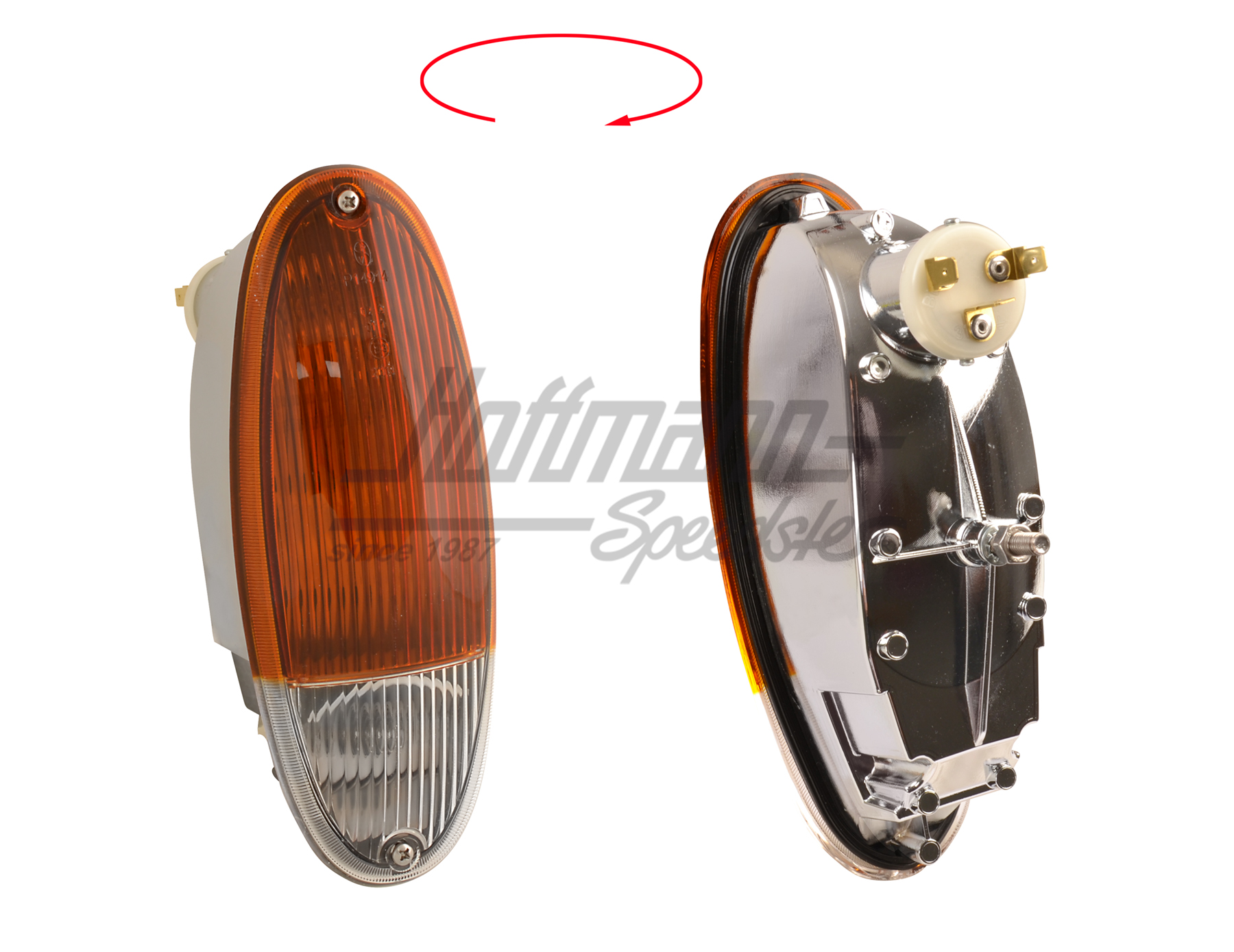 Indicatore direzione, completo, 914, arancio/bianco                                                 