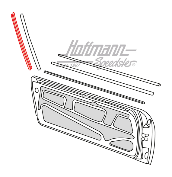 Modanatura, guarnizione, arco Targa / portiera, destra                                              