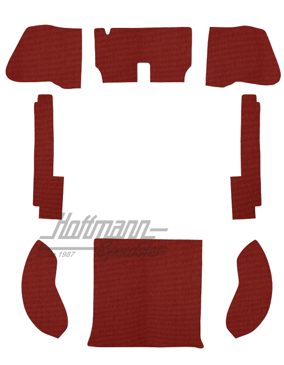 Set tappeti, Berlina, 53-57, filato capello, rosso |  | 026-5021-06