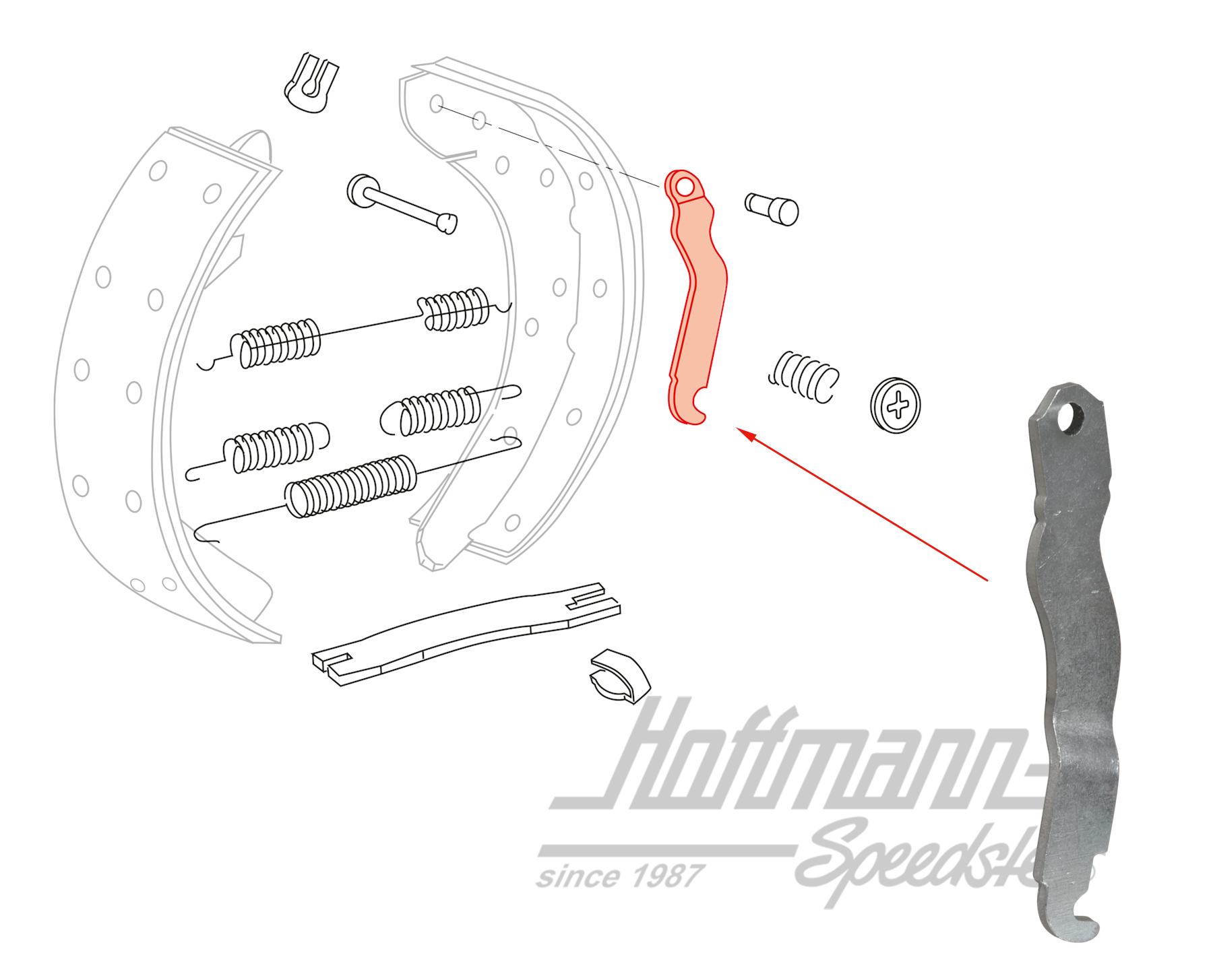 Leva, cavo del freno a mano, Furgone T2, 73-79, sinistra | 211 609 613 F | 090-3198-01