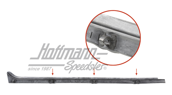 Guarnizione canale di tenuta portiera, interna, sinistra, 8.68-                                     