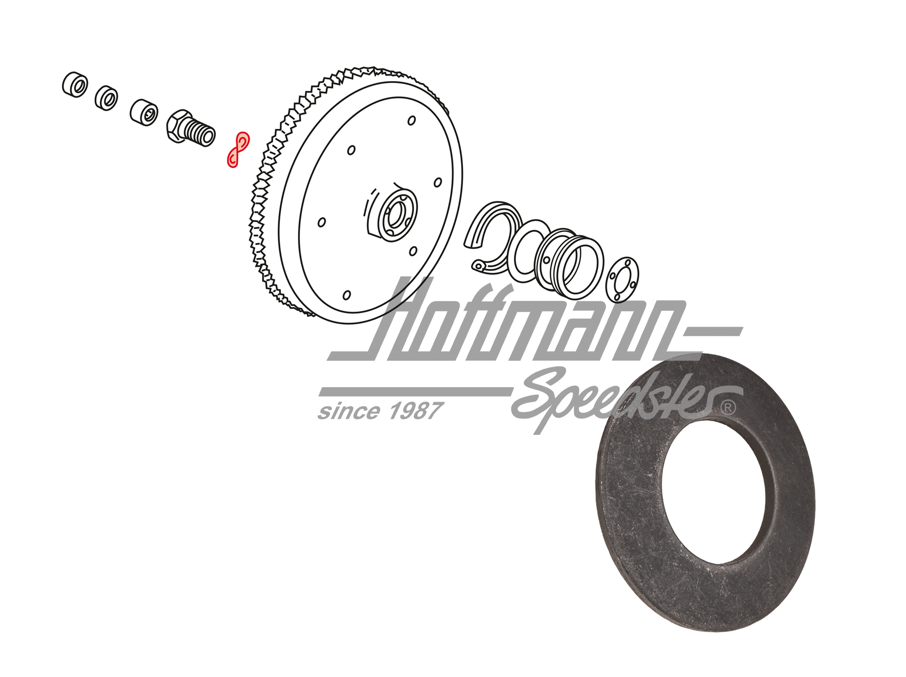 Rondella di arresto, vite cava, Heavy Duty | 111 105 297 HD | 010-0125-10