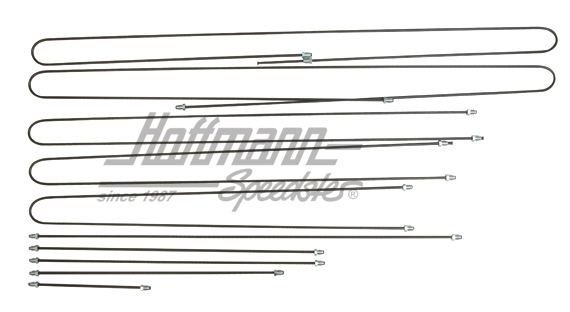 Set di tubazione freno, Golf 1, con servofreno/regolatore di frenata | 9935.9837 | 160-2647