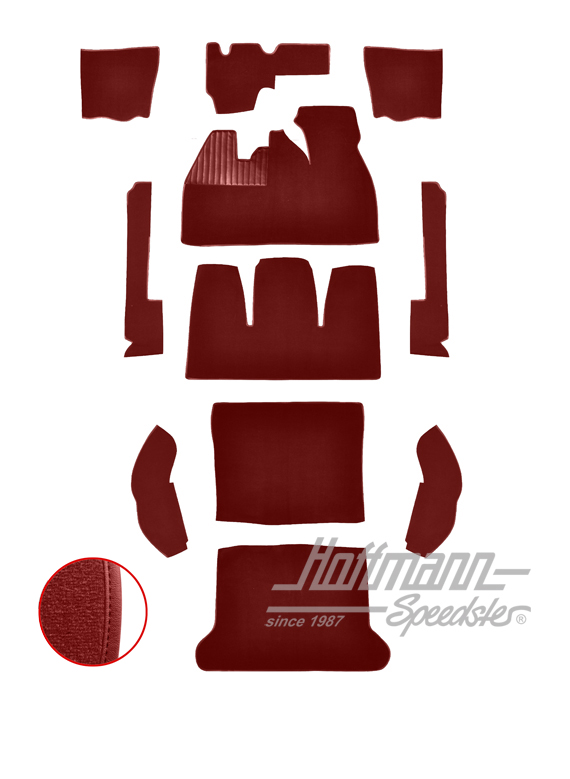 Set tappeti, Maggiolino Berlina, 8.61-7.68, rosso |  | 026-5426