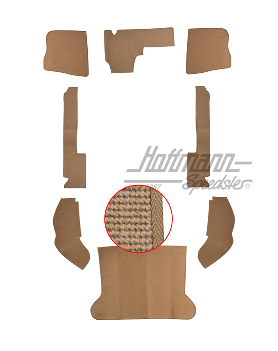 Set tappeti, Berlina, 64-67, filato capello, beige |  | 026-5025-05