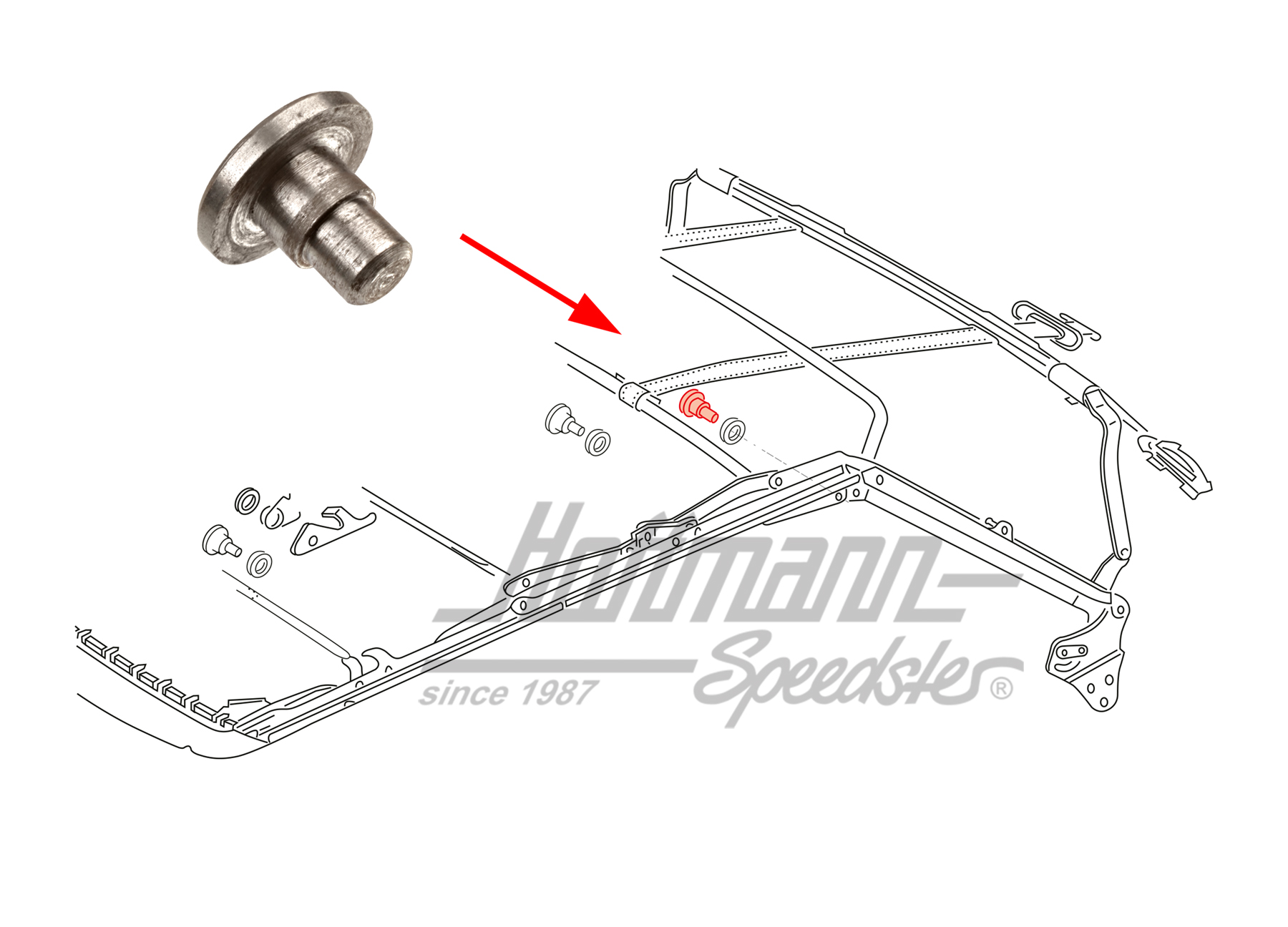 Bullone, capotta, posteriore, 79-83 | 155 871 171 | 180-4810-34