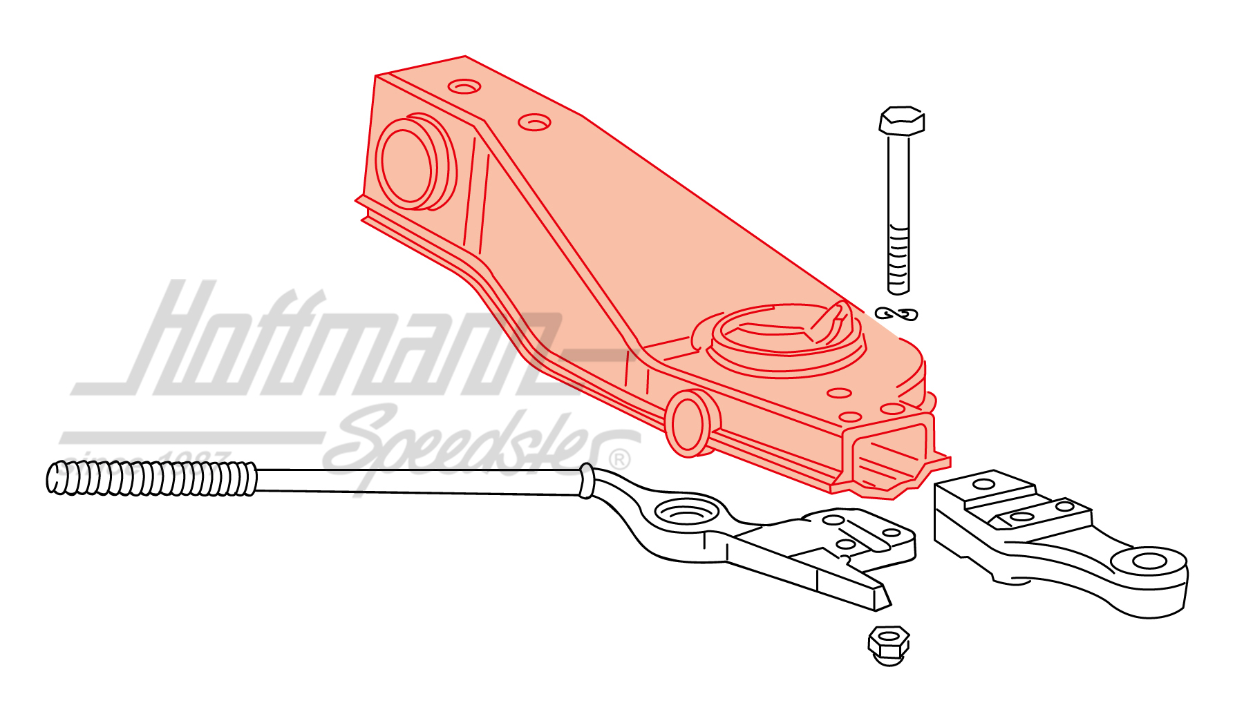 Braccio trasversale, Furgone T3, 5.79-9.84, sinistra                                                