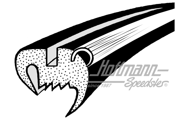 Guarnizione vetro laterale, sinistra/destra, 8.64- |  | 020-5525