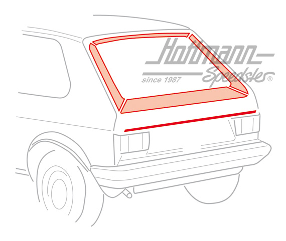 Bordura, laterale, portellone posteriore, nero | 171 898 523A 4AT | 180-6920-14