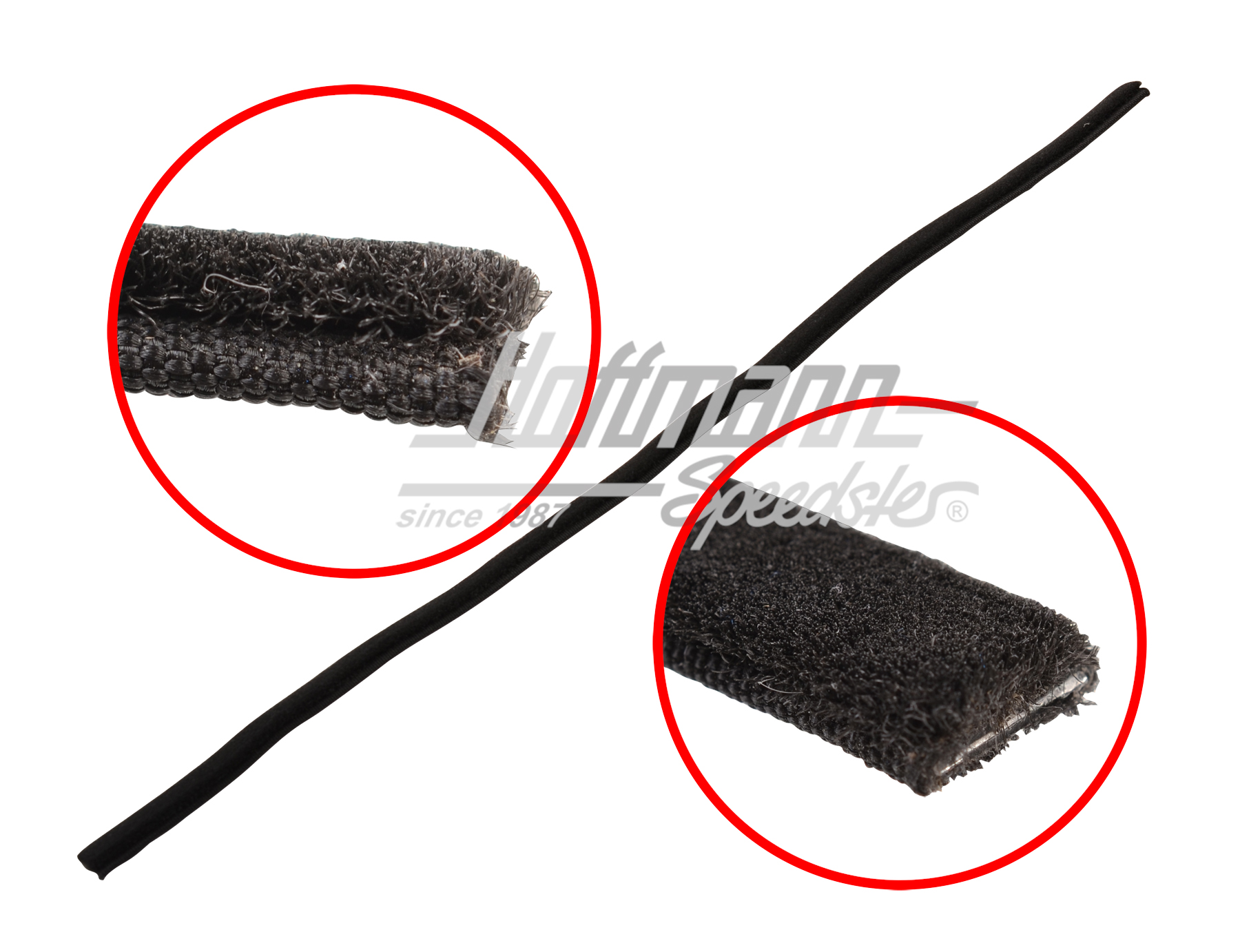 Guarnizione canale di tenuta portiera, 356 A/B/C, 450mm | PCG 531 935 00 | 510-6370